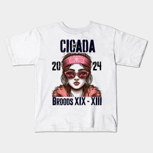Entomology Cicada Lover Cicada Fest 2024 Broods XIX & XIII Kids T-Shirt